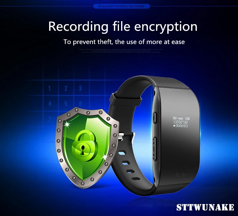 STTWUNAKE bracelet voice recorder Professional Digital 8GB HD noise reduction Time stamp voice recorder watch
STTWUNAKE bracelet voice recorder Professional Digital 8GB HD noise reduction Time stamp voice recorder watch