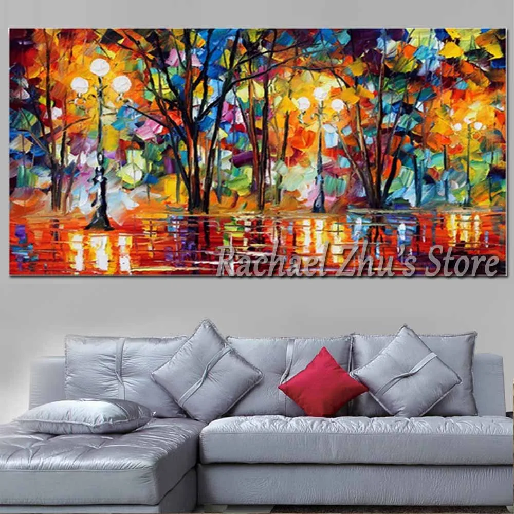 Hand Painted Abstract Palette Knife Rainy Night Landscape Oil Painting On Canvas Wall Pictures Living Room Home Wall Art Decor
Hand Painted Abstract Palette Knife Rainy Night Landscape Oil Painting On Canvas Wall Pictures Living Room Home Wall Art Decor