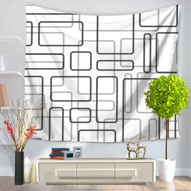 Home Decorative Wall Hanging Carpet Tapestry 130x150cm Rectangle Bedspread Fashion Brief Geometric Pattern GT1011
Home Decorative Wall Hanging Carpet Tapestry 130x150cm Rectangle Bedspread Fashion Brief Geometric Pattern GT1011