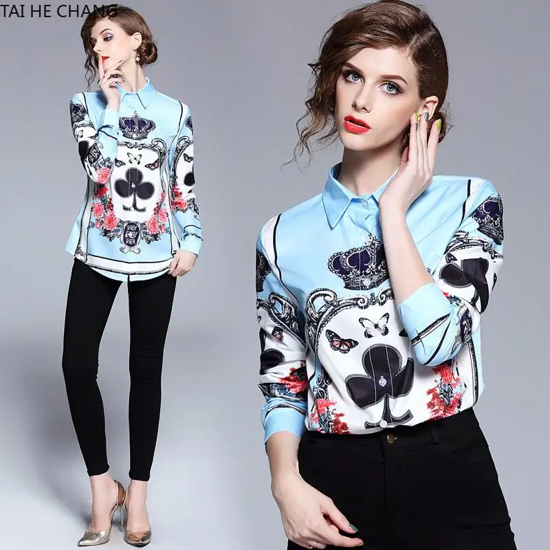 2019 New Fashion Women Clothing Tops Blouses & Shirts Casual Print Long Sleeve Vintage Slim Shirt
2019 New Fashion Women Clothing Tops Blouses & Shirts Casual Print Long Sleeve Vintage Slim Shirt