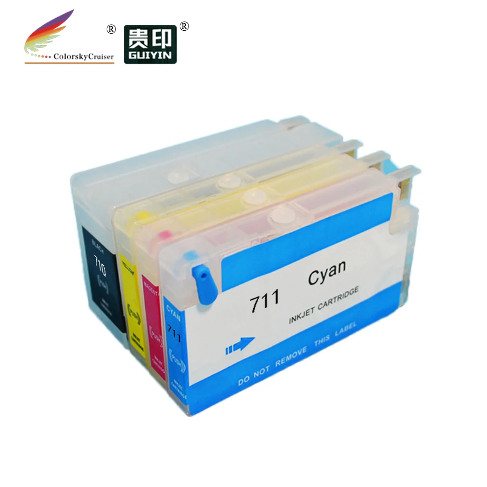 (RCH711XL) refillable refill ink inkjet cartridge for HP 711XL 711 XL Designjet T120 T520 BK C M Y
(RCH711XL) refillable refill ink inkjet cartridge for HP 711XL 711 XL Designjet T120 T520 BK C M Y