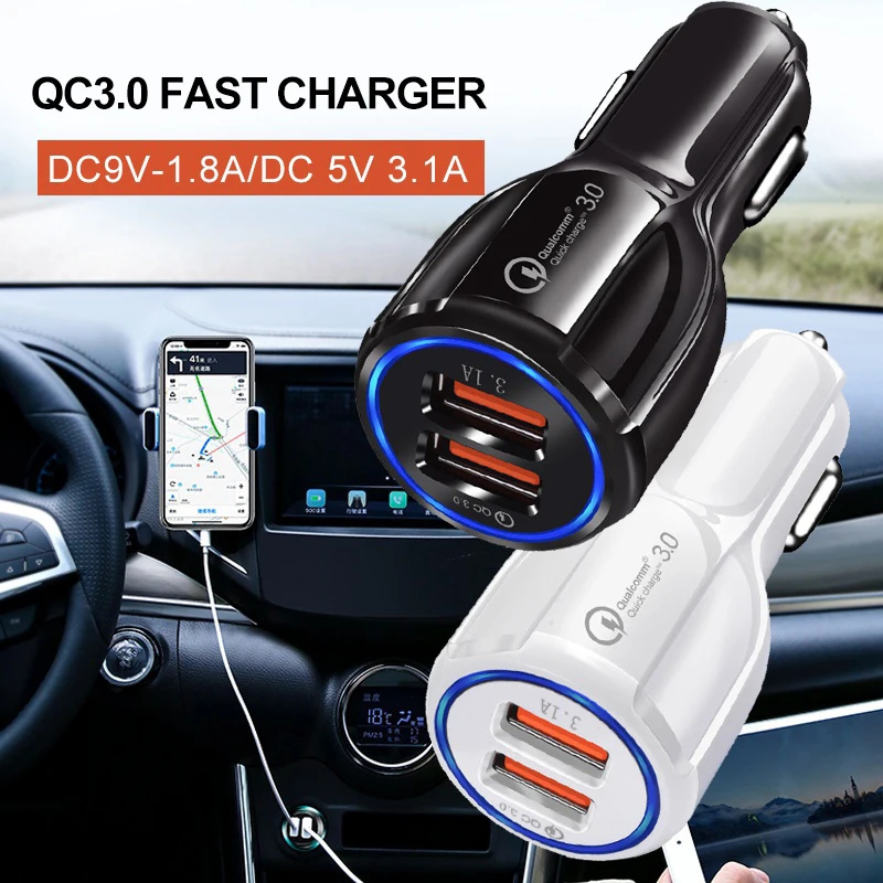 Car Charger Dual USB Quick Charge 3.0 2.0 For Samsung S10 Plus QC 3.0 Phone Charger Adapter Car-Charger For Xiaomi mi 9 iPhone
Car Charger Dual USB Quick Charge 3.0 2.0 For Samsung S10 Plus QC 3.0 Phone Charger Adapter Car-Charger For Xiaomi mi 9 iPhone