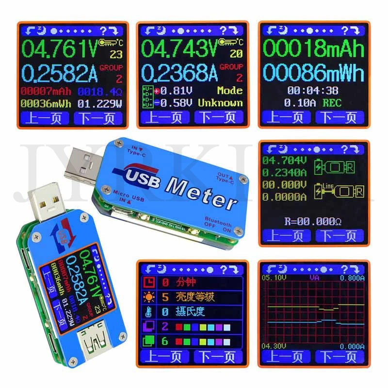 Jyrkior 1.44 inch UM25C/UM25 USB2.0 Color LCD Display Type C Voltage Current Cable Resistance Measure Tester
Jyrkior 1.44 inch UM25C/UM25 USB2.0 Color LCD Display Type C Voltage Current Cable Resistance Measure Tester