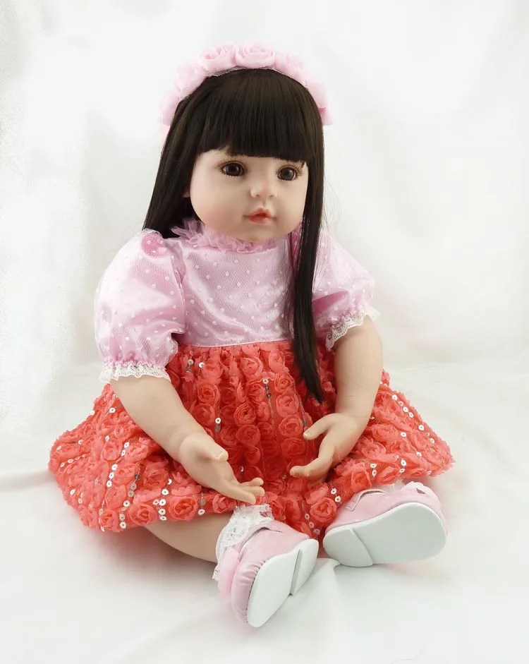22 Inch Silicone Vinyl Reborn Baby Doll Adorable Long Hair Princess Doll Girls Toys Reborn Toddler Play Doll Christmas Present
22 Inch Silicone Vinyl Reborn Baby Doll Adorable Long Hair Princess Doll Girls Toys Reborn Toddler Play Doll Christmas Present