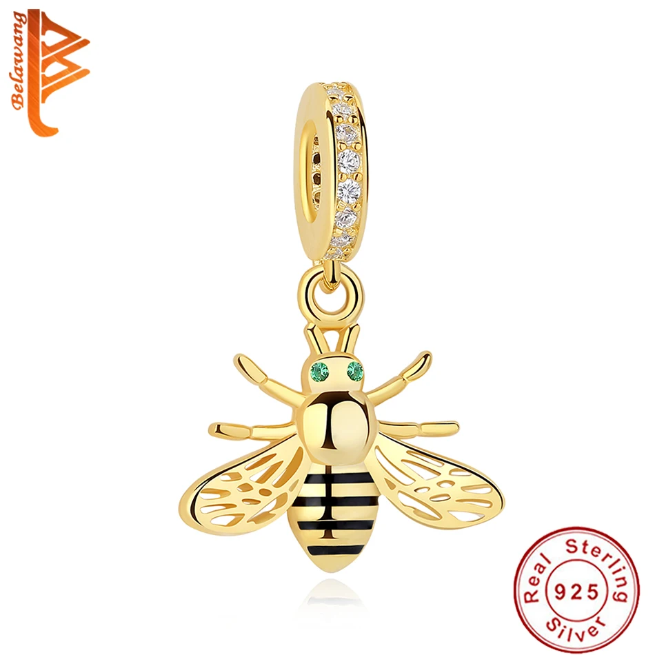 BELAWANG Gold Color 925 Sterling Silver Bee Charms for Jewelry Making fit Women Charm Bracelets Girlfriend Gift
BELAWANG Gold Color 925 Sterling Silver Bee Charms for Jewelry Making fit Women Charm Bracelets Girlfriend Gift