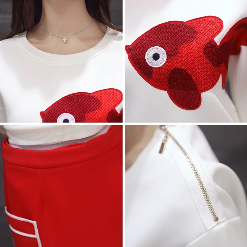 2018 Autumn New Women's 2 Pcs Set Long Sleeved Tops + Skirt Suit Fashion Korean Casual Red Mini Skirt Set
2018 Autumn New Women's 2 Pcs Set Long Sleeved Tops + Skirt Suit Fashion Korean Casual Red Mini Skirt Set