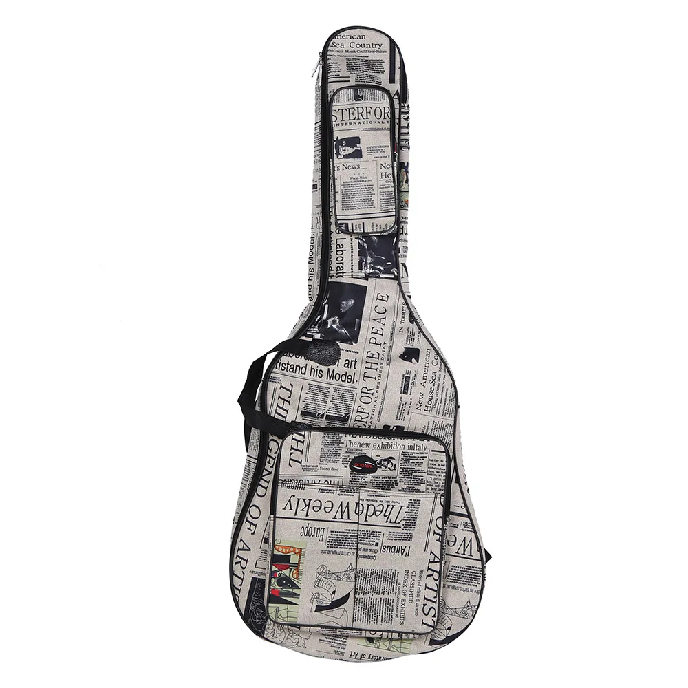 600D Water-resistant Oxford Cloth Newspaper Style Double Stitched Padded Straps Gig Bag Guitar Carrying Case for 41Inchs Guitar
600D Water-resistant Oxford Cloth Newspaper Style Double Stitched Padded Straps Gig Bag Guitar Carrying Case for 41Inchs Guitar