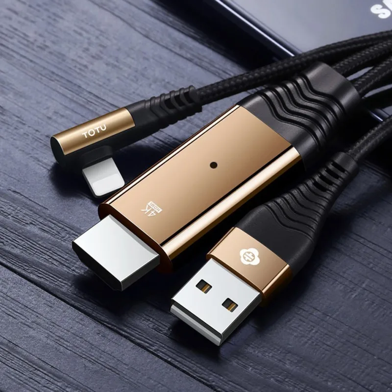 Для iphone HDMI кабель 4K HD 3 5 M 8 pin к HDTV ТВ конвертер с USB провод для быстрой зарядки Apple iPad