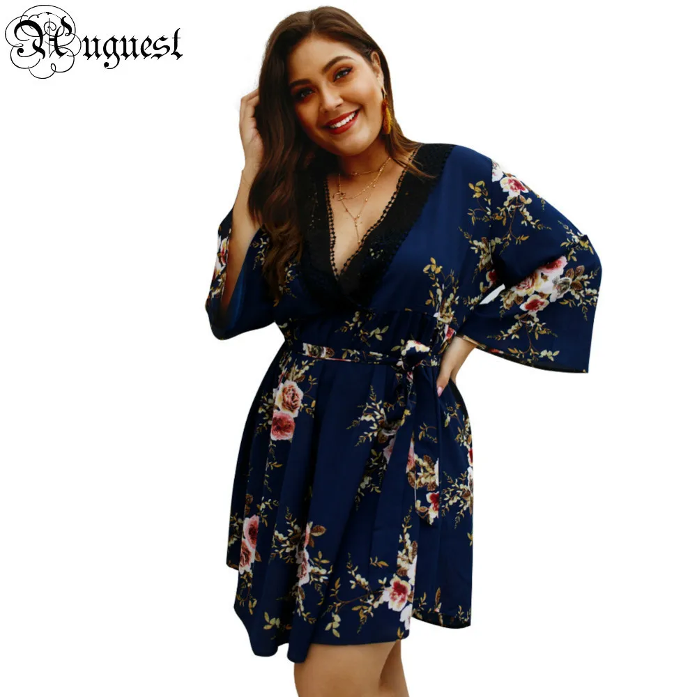 Uguest Women Lace Dress Deep V-neck A-line Empire Long Sleeve Sashes Loose Floral Sexy Summer Bohemian Beach Plus Size Dress
Uguest Women Lace Dress Deep V-neck A-line Empire Long Sleeve Sashes Loose Floral Sexy Summer Bohemian Beach Plus Size Dress