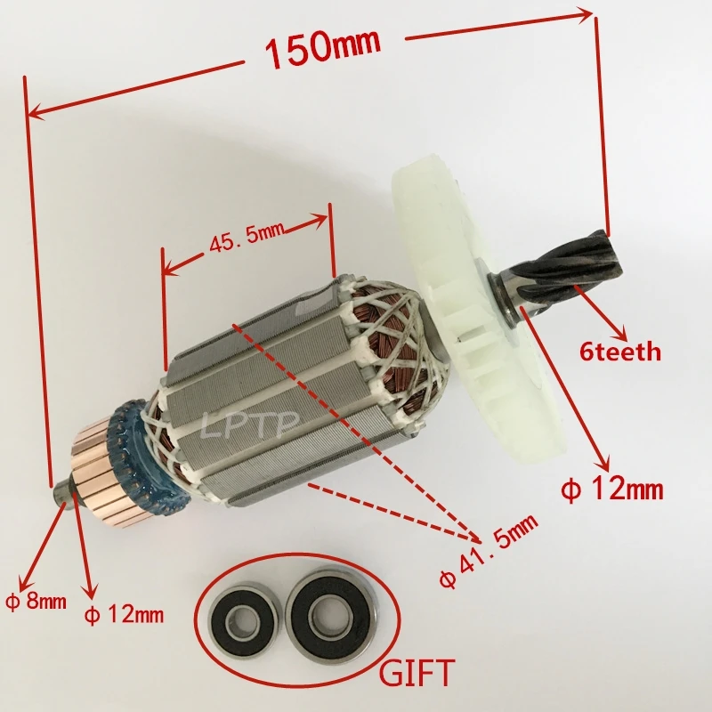 26mm hammer drill rotor AC220V-240V rotory impact drill armature 6 teeth hammer motor 2-26 drill hammer rotor good quality
26mm hammer drill rotor AC220V-240V rotory impact drill armature 6 teeth hammer motor 2-26 drill hammer rotor good quality