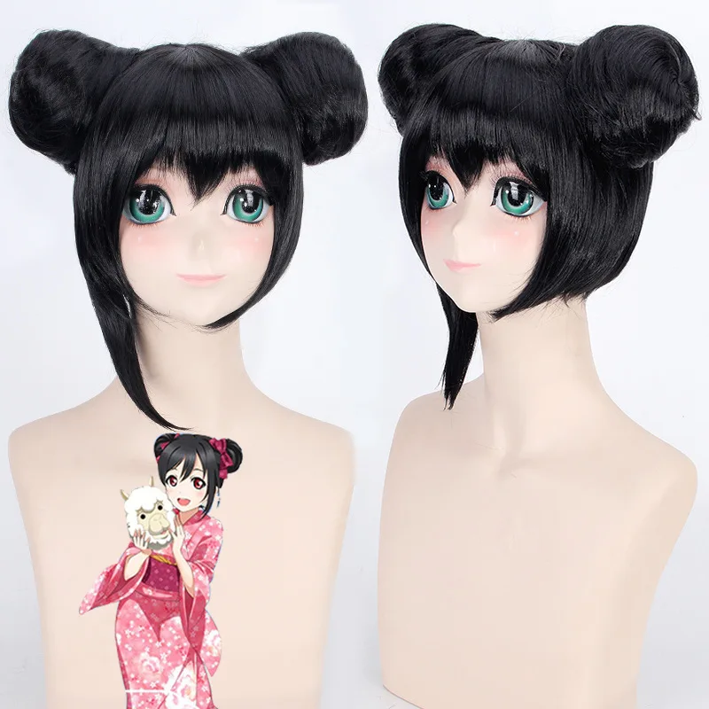 Love Live! Yazawa Nico Black Heat Resistant Synthetic Hair Cosplay Wig With Buns Anime Costume Halloween Women Wig Cap
Love Live! Yazawa Nico Black Heat Resistant Synthetic Hair Cosplay Wig With Buns Anime Costume Halloween Women Wig Cap