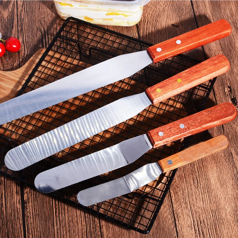 6/8/10Inch Stainless Steel Butter Cake Cream Knife Spatula Wooden Handle Smoother Spreader Fondant Pastry Cake Tools
6/8/10Inch Stainless Steel Butter Cake Cream Knife Spatula Wooden Handle Smoother Spreader Fondant Pastry Cake Tools
