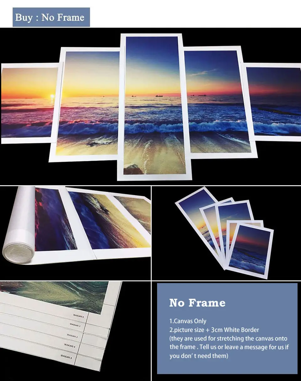 5 piece canvas art Seascape Sunset in Waves modular Painting posters and prints wall picture for living room home decor artwork
5 piece canvas art Seascape Sunset in Waves modular Painting posters and prints wall picture for living room home decor artwork