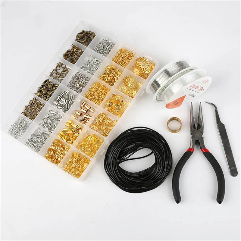 24Grids Iron Jewelry Tool Sets Single Ring/Lobster Clasp/Tail Chain/Clip Buckle/Drop Kit Necklace Bracelet Materials Supplies
24Grids Iron Jewelry Tool Sets Single Ring/Lobster Clasp/Tail Chain/Clip Buckle/Drop Kit Necklace Bracelet Materials Supplies