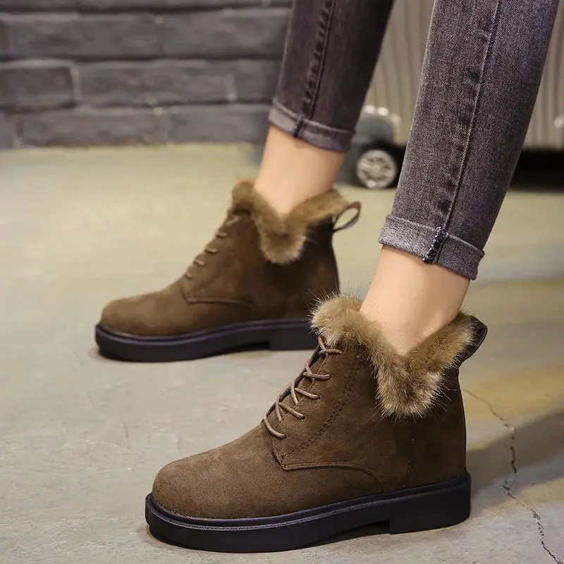 MIUBU Classic Women Winter Boots Suede Ankle Snow Boots Female Warm Fur Plush Insole High Quality Botas Mujer Lace-Up
MIUBU Classic Women Winter Boots Suede Ankle Snow Boots Female Warm Fur Plush Insole High Quality Botas Mujer Lace-Up