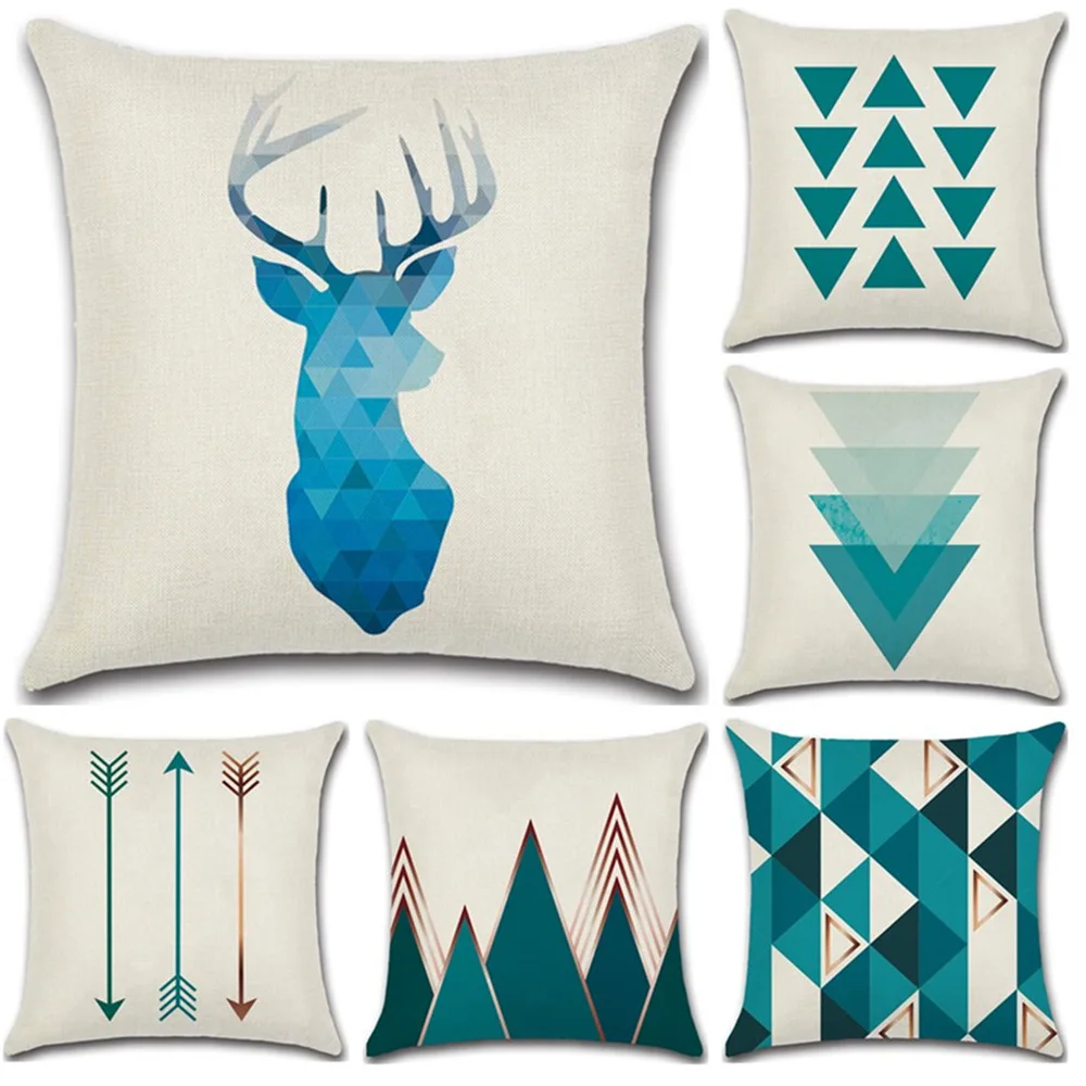 Nordic style ocean blue arrow Geometric cushion covers beige green brown Sofa Pillow cases Chair house Home Decorations for gift
Nordic style ocean blue arrow Geometric cushion covers beige green brown Sofa Pillow cases Chair house Home Decorations for gift