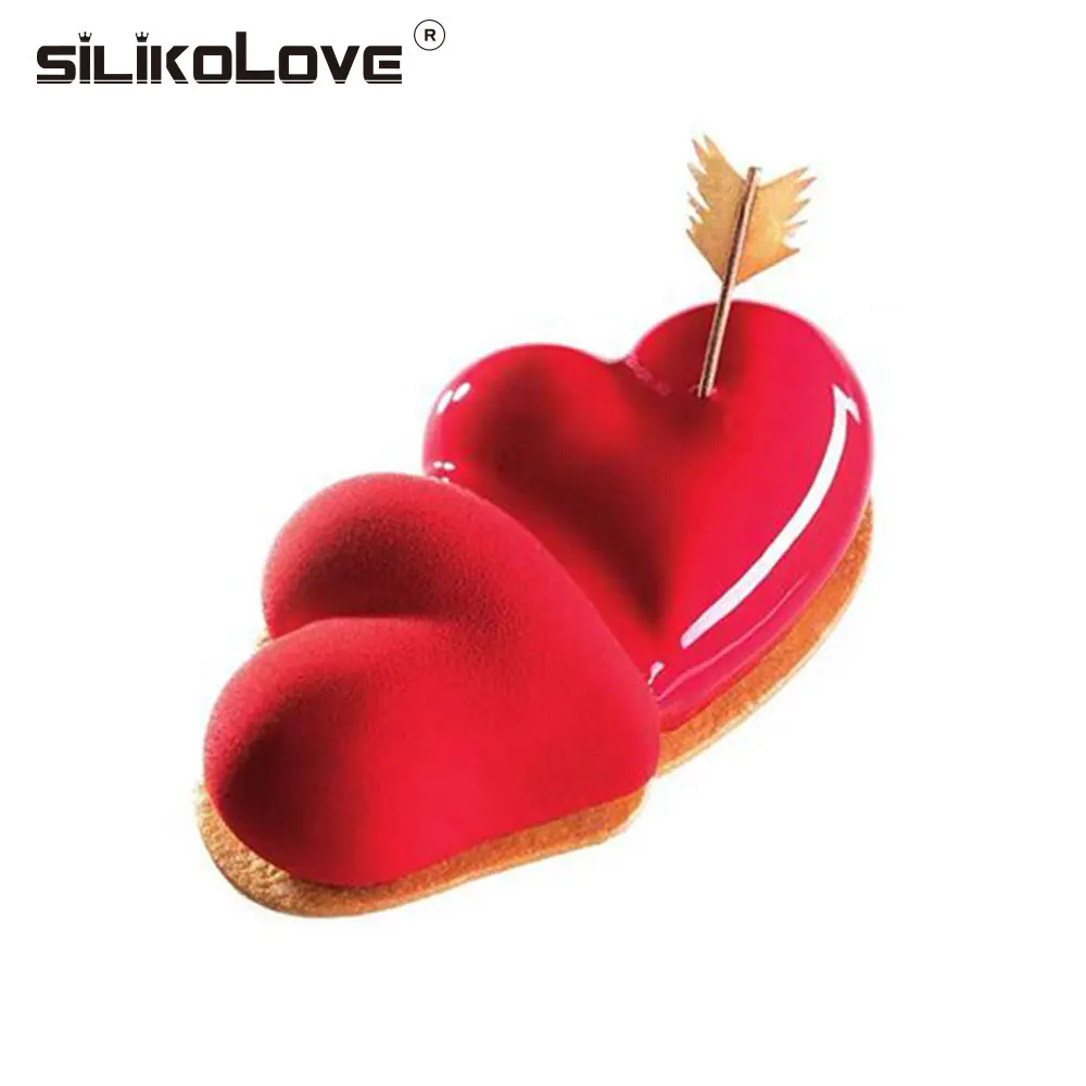 Силиконовые формы для украшения торта SILIKOLOVE 3d в форме сердца инструменты выпечки