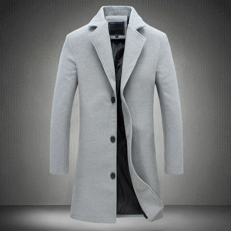 

MRMT 2022 Brand Men's Jackets Long Solid Color Single-breasted Trench Coat Casual Overcoat for Male Jacket Outer Wear Clothing