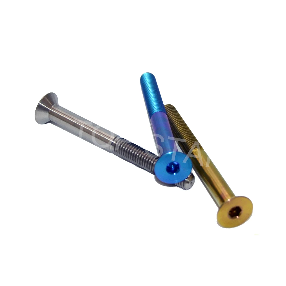 4 PCS M8 X 75mm Hexagon Socket Titanium Bolts Ti Color Multicolor Titanium Screws Ti Fastener
4 PCS M8 X 75mm Hexagon Socket Titanium Bolts Ti Color Multicolor Titanium Screws Ti Fastener