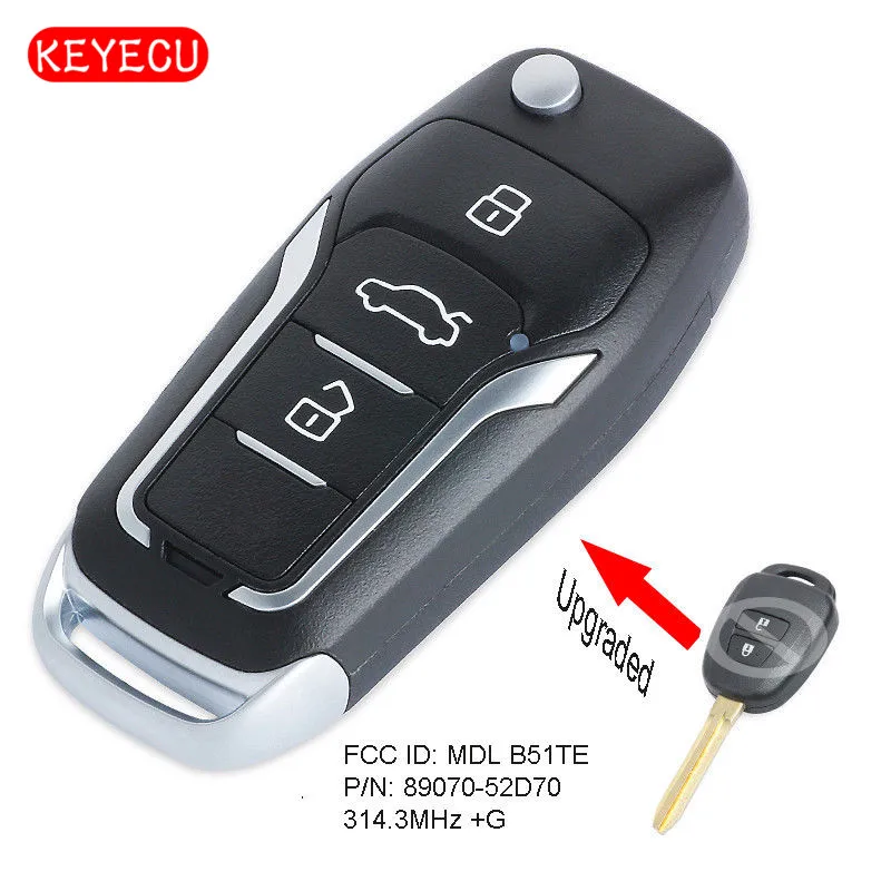 Keyecu Upgraded Remote Key Fob 314MHz G Chip for Autralian Toyota Yaris 2012-2014 FCC FCC ID: B51TE
Keyecu Upgraded Remote Key Fob 314MHz G Chip for Autralian Toyota Yaris 2012-2014 FCC FCC ID: B51TE