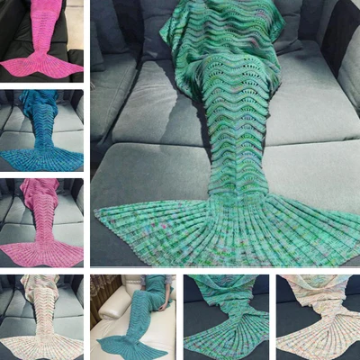 CAMMITEVER Charming Girl Child Mermaid Knitting Air Conditioning Sofa Sleeping Blanket Acrylic Mermaid Soft Queen Blanket
CAMMITEVER Charming Girl Child Mermaid Knitting Air Conditioning Sofa Sleeping Blanket Acrylic Mermaid Soft Queen Blanket