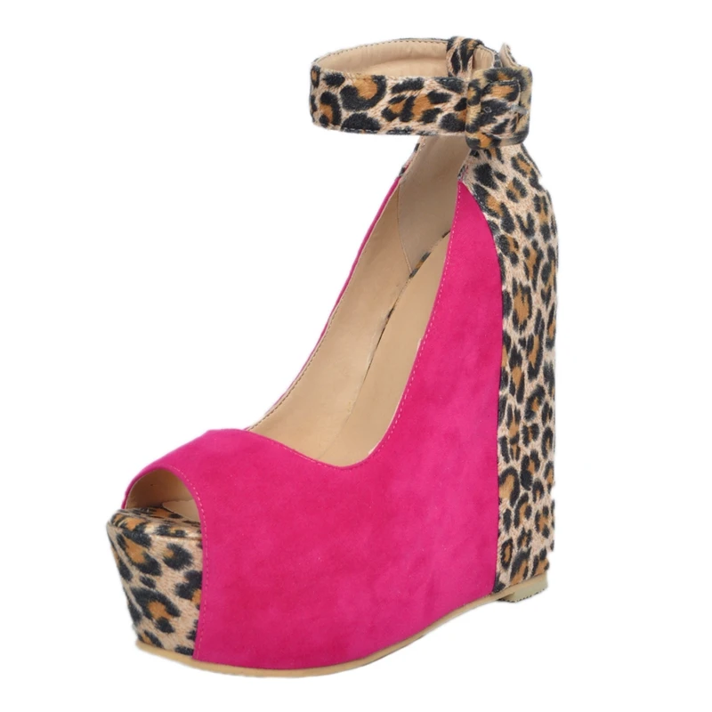 Comfortable Women Wedge High Heels Open Toe Ankle Strap Leopard Platform Plus Size Women Wedding Party Korean Women Shoes
Comfortable Women Wedge High Heels Open Toe Ankle Strap Leopard Platform Plus Size Women Wedding Party Korean Women Shoes