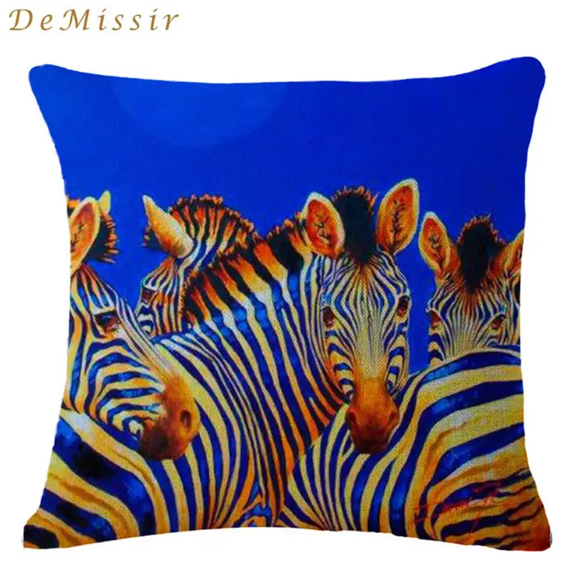 Wholesale Color zebra Pattern 45x45cm Cushion Covers Cotton Linen Square throw Pillow Cases Sofa Car Home Decoration
Wholesale Color zebra Pattern 45x45cm Cushion Covers Cotton Linen Square throw Pillow Cases Sofa Car Home Decoration