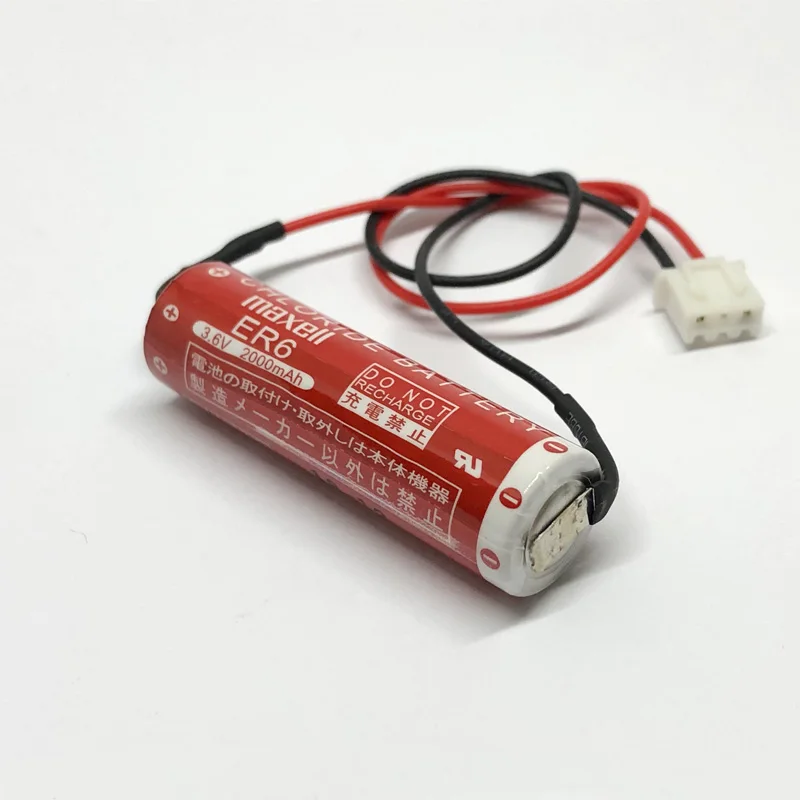 6pcs/lot New Genuine Maxell ER6 3.6V 2000mah Horned Lithium Thionyl Chloride Li-ion Battery PLC Batteries with White Plug
6pcs/lot New Genuine Maxell ER6 3.6V 2000mah Horned Lithium Thionyl Chloride Li-ion Battery PLC Batteries with White Plug