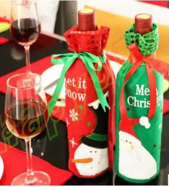 100pcs Home Party Red Wine Bottle Cover Bags Christmas Dinner Table Decoration Snowman Santa Claus Gift For Wine Bottle bag
100pcs Home Party Red Wine Bottle Cover Bags Christmas Dinner Table Decoration Snowman Santa Claus Gift For Wine Bottle bag
