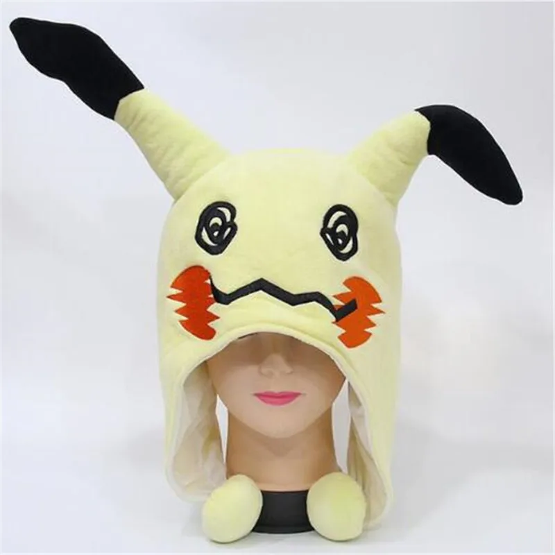 Японское аниме для взрослых детей Покемон Пикачу Mimikyu плюшевая шляпа косплея Custome