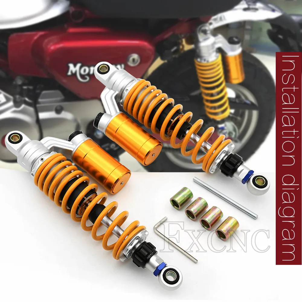 320mm 330mm 340mm CNC Aluminum Adjustable Motorcycle Air Shock Absorber Rear Suspension For Honda Monkey Bike Z125 2018-2019
320mm 330mm 340mm CNC Aluminum Adjustable Motorcycle Air Shock Absorber Rear Suspension For Honda Monkey Bike Z125 2018-2019