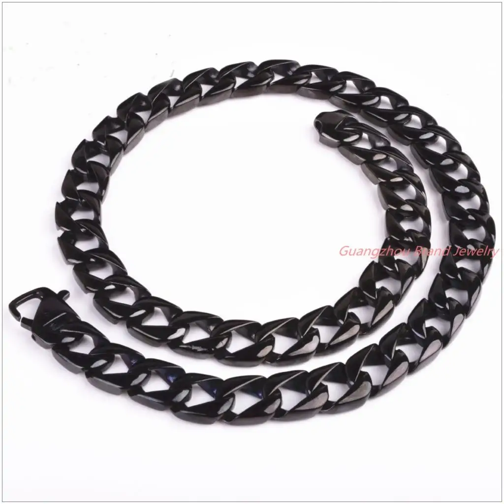 24"*15mm 203g New Arrive Fashion Jewelry 316L Stainless Steel Black Curb Cuban Chain Men's Necklace High Quality Good Gift
24"*15mm 203g New Arrive Fashion Jewelry 316L Stainless Steel Black Curb Cuban Chain Men's Necklace High Quality Good Gift
