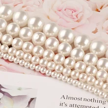 Natural White Shell Pearl Round Loose Beads For Jewelry Making Choker Making Diy Bracelet Jewellery 2/3/4/6/8/mm Wholesale15