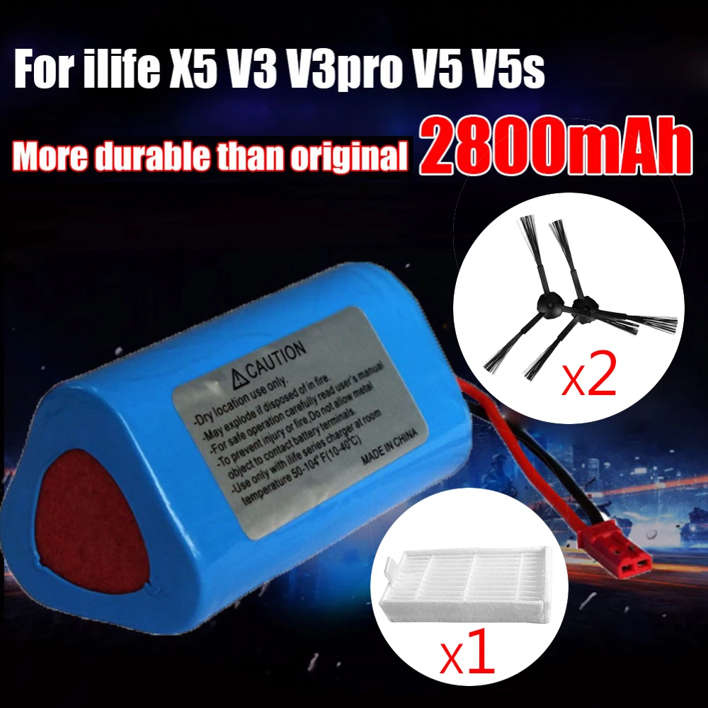 2800mAh Robot Vacuum cleaner Battery brush filter replacement parts for ecova ilife V1 V3 X3 V3 V5 X5 V5S CW310 CEN250
2800mAh Robot Vacuum cleaner Battery brush filter replacement parts for ecova ilife V1 V3 X3 V3 V5 X5 V5S CW310 CEN250