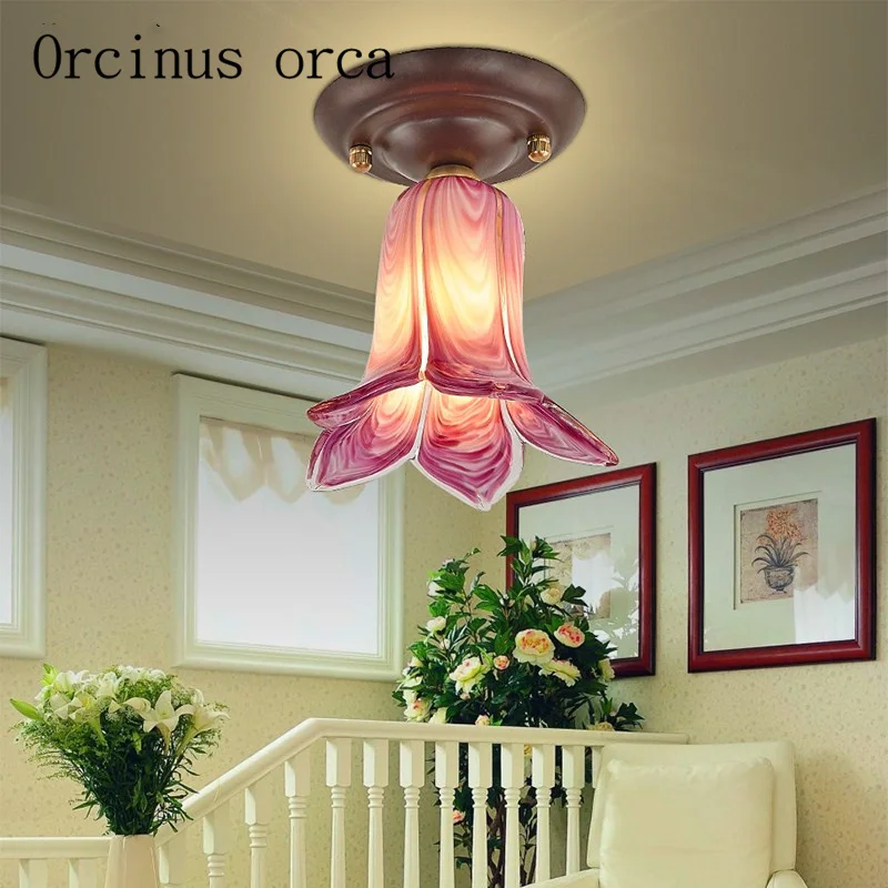 American style countryside flower ceiling lamp bedroom balcony porch aisle European style simple rural wall lamp
American style countryside flower ceiling lamp bedroom balcony porch aisle European style simple rural wall lamp
