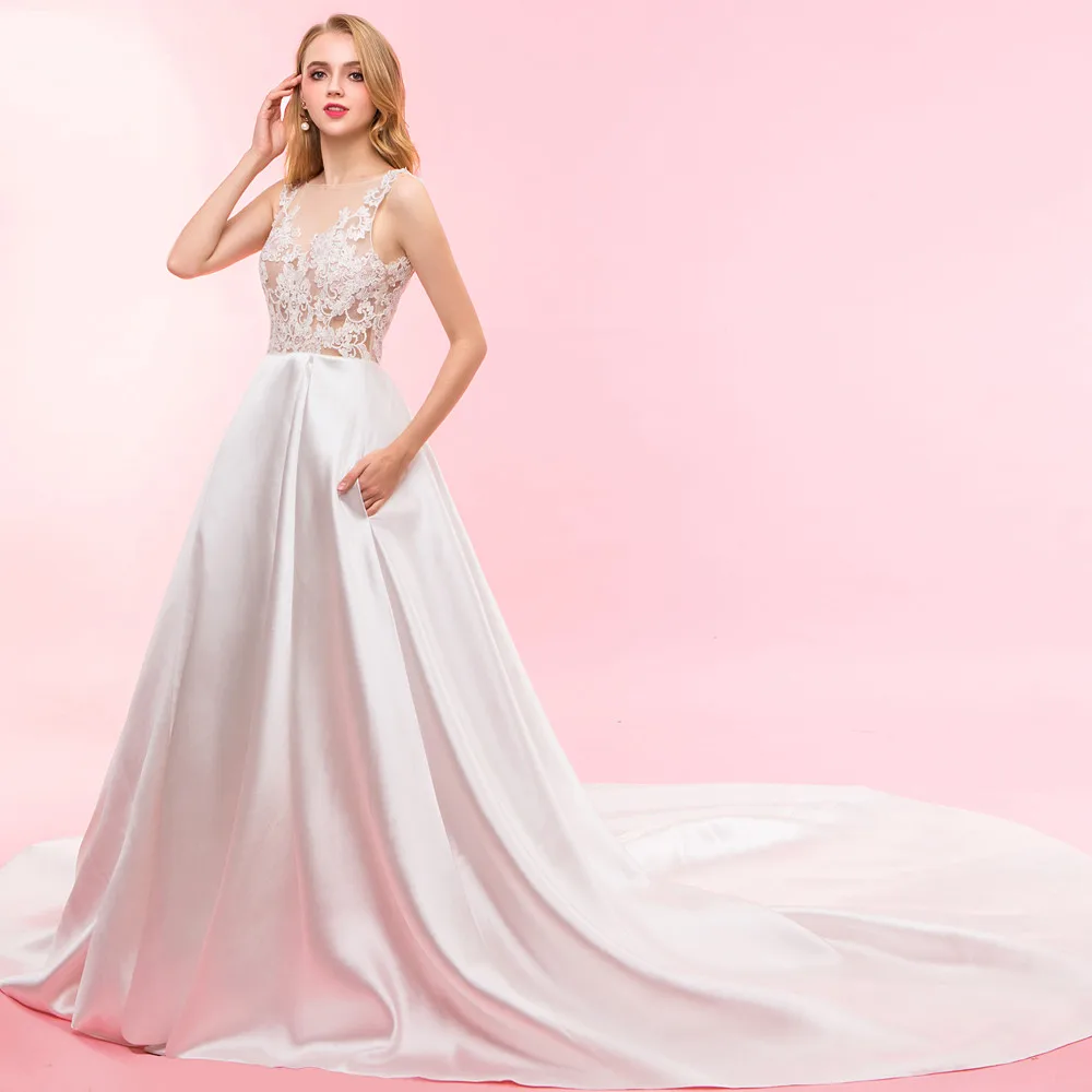 Фото RSW1330 реальные фотографии Yiaibridal прозрачный корсет блестящая атласная юбка с