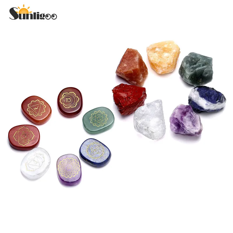 Sunligoo 7 Chakra Healing Crystals Rough Raw Stones Set Quartz Crystal Reiki Ornament Office Living Table Feng Shui Decoration
Sunligoo 7 Chakra Healing Crystals Rough Raw Stones Set Quartz Crystal Reiki Ornament Office Living Table Feng Shui Decoration