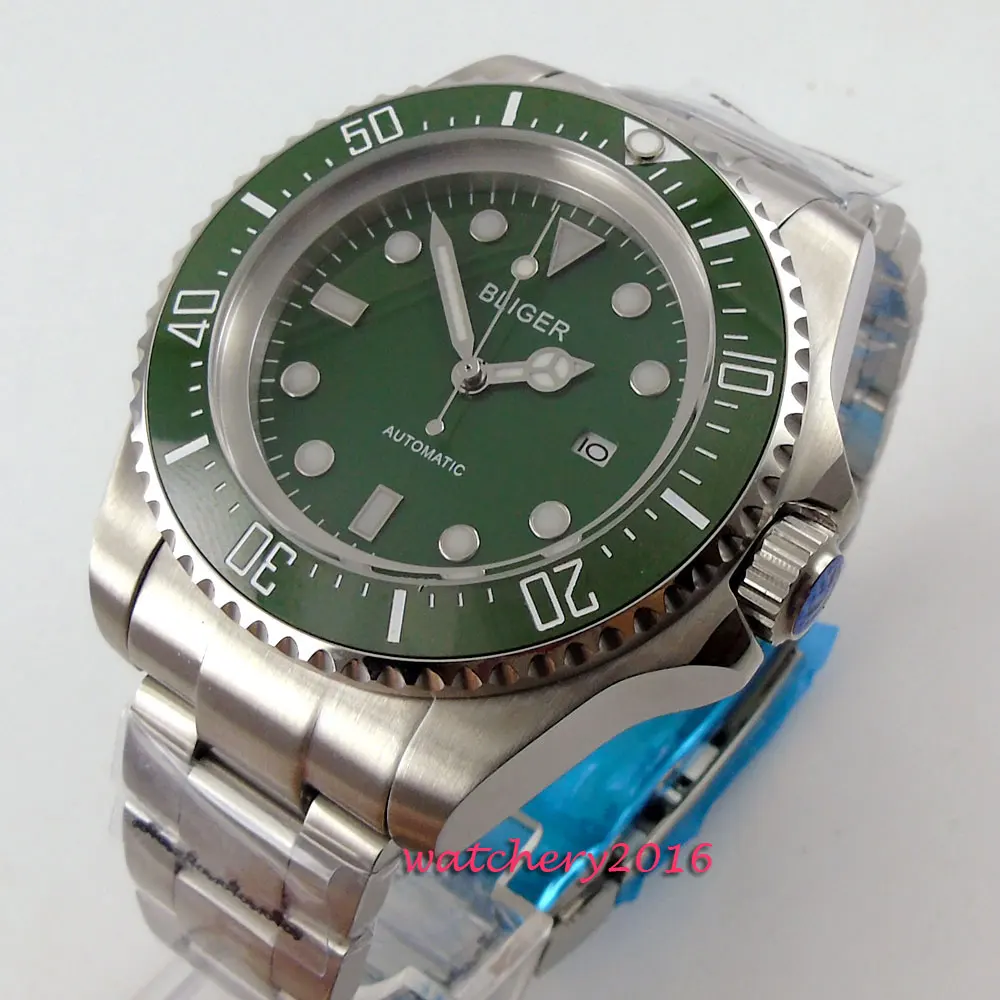 2019 Newest Top brand Luxury 44mm Bliger Green dial ceramic bezel Luminous Hands SS Case Date Automatic Mechanical men's Watch
2019 Newest Top brand Luxury 44mm Bliger Green dial ceramic bezel Luminous Hands SS Case Date Automatic Mechanical men's Watch