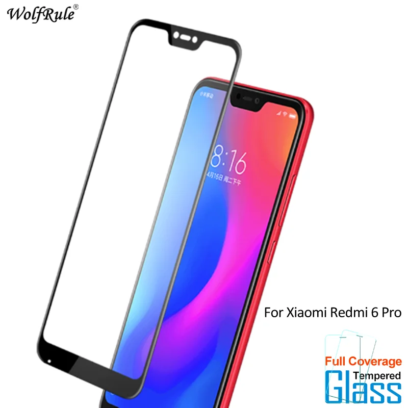 Стекло для Xiaomi Redmi 6 Pro 2 шт. защита экрана закаленное стекло Mi A2 Lite полноэкранная