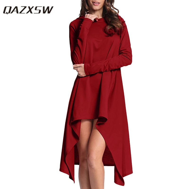 QAZXSW 2018 New Spring Plus Size Dresses For Women 4XL Hooded Dress Casual Ladies Irregular Dress Female Sportwear Vestido HB627
QAZXSW 2018 New Spring Plus Size Dresses For Women 4XL Hooded Dress Casual Ladies Irregular Dress Female Sportwear Vestido HB627