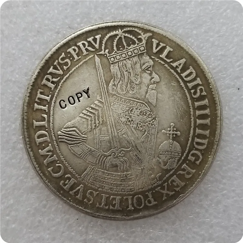 Польша: TALAR VLADISLAW IIII 1633 Torun копия памятных монет Реплика медаль коллекционные