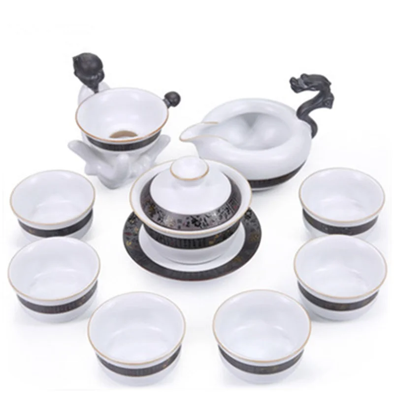 10Pcs Vintage Chinese Porcelain Cups Ge Kiln Kung Fu Tea Cups Retro Drogon Buddha Tea Cup Teapot Cooking Tea Outfit Tool Sets
10Pcs Vintage Chinese Porcelain Cups Ge Kiln Kung Fu Tea Cups Retro Drogon Buddha Tea Cup Teapot Cooking Tea Outfit Tool Sets