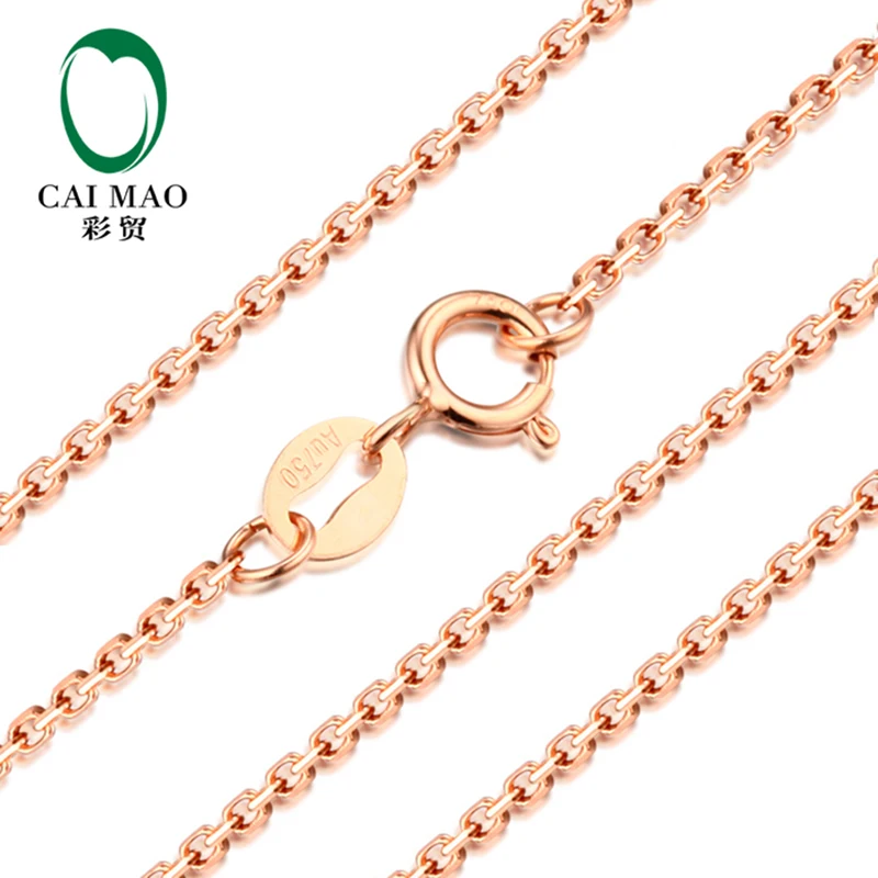 

Ladies 18k/750 Rose Gold Link Chain Necklace 18" About 45cm