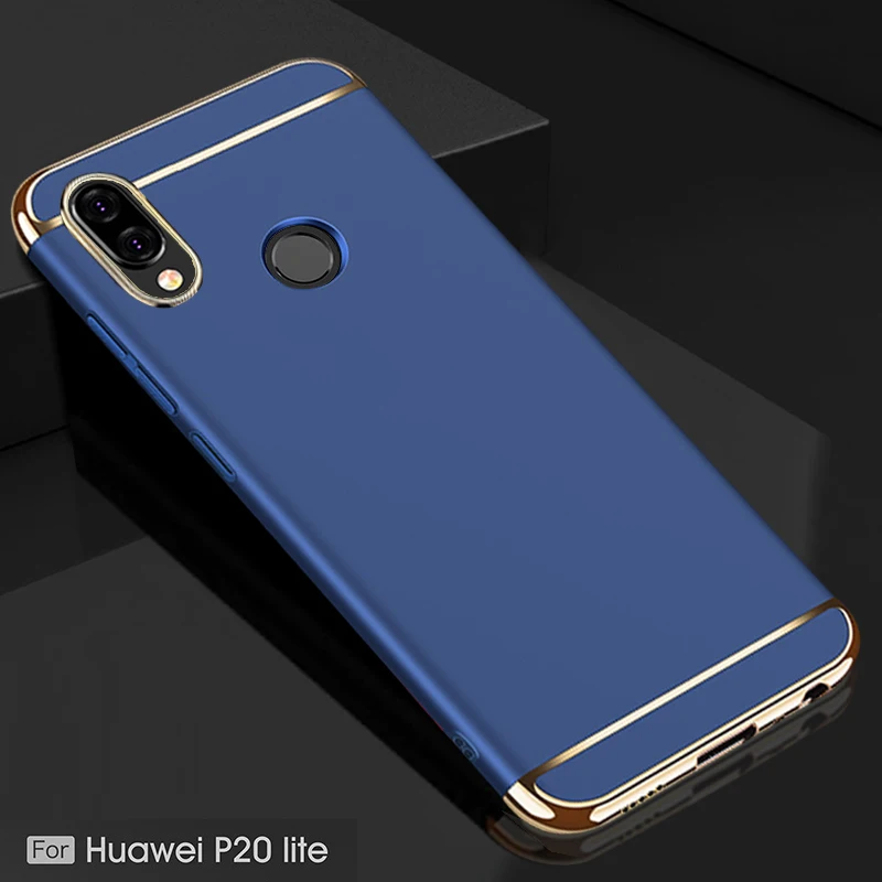 YUETUO luxury hard plastic phone back etui coque cover case for huawei p20 lite p20lite p 20 nova 3e black accessories | Мобильные