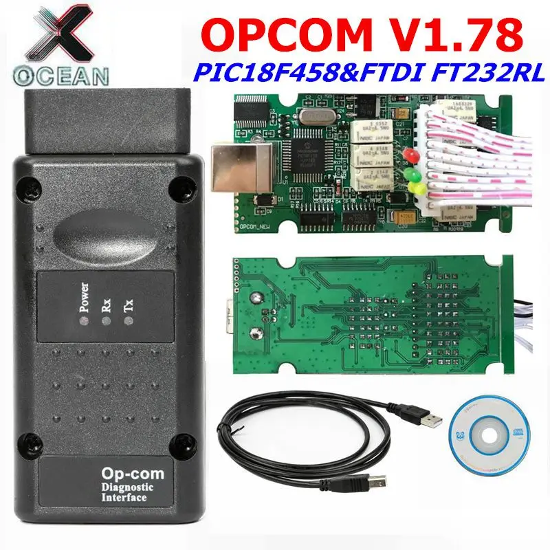 OP COM V1.78 версия Авто диагностический инструмент сканер с PIC18F458 & FT232RL чип OBD2 OP-COM Opcom шина сети локальных контроллеров для Opel
OP COM V1.78 версия Авто диагностический инструмент сканер с PIC18F458 & FT232RL чип OBD2 OP-COM Opcom шина сети локальных контроллеров для Opel