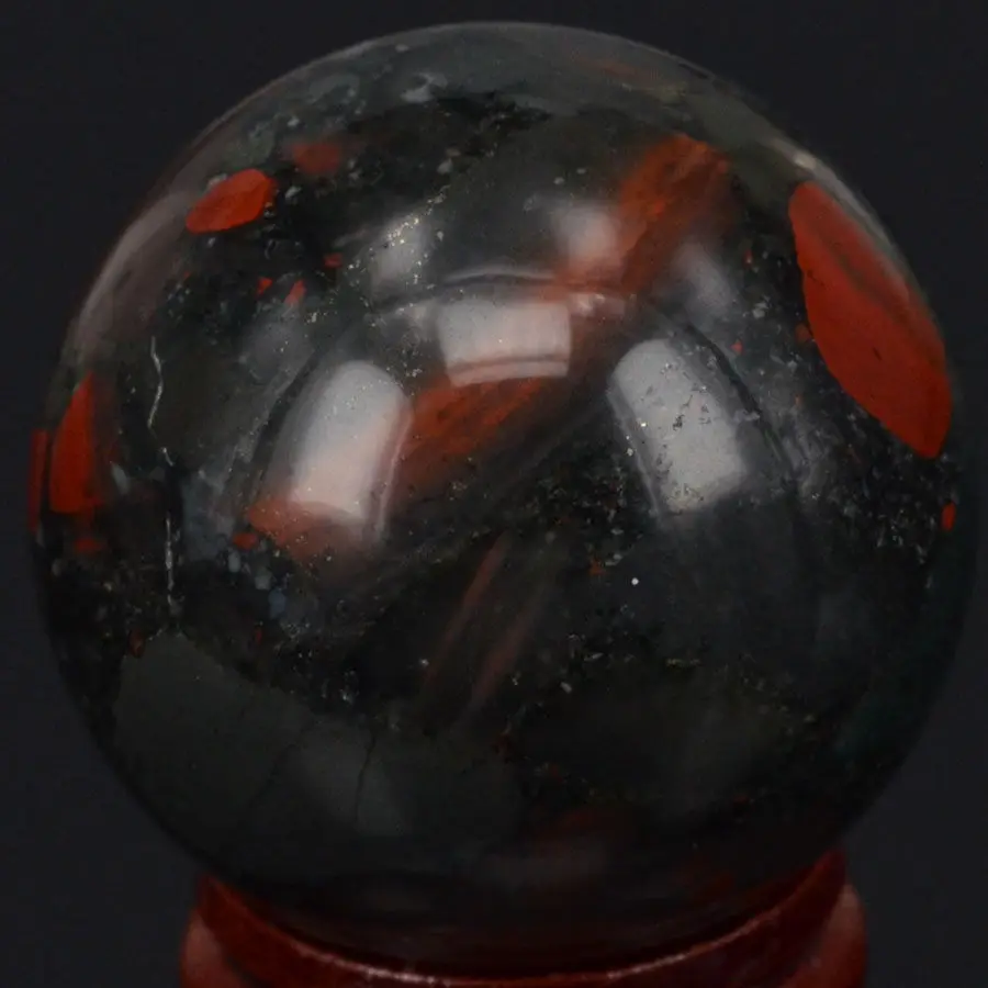 (1.6") 40MM Natural Gemstone Bloodstone Sphere Crystal Ball Chakra Healing Reiki Stone Carving Crafts W/Stand
(1.6") 40MM Natural Gemstone Bloodstone Sphere Crystal Ball Chakra Healing Reiki Stone Carving Crafts W/Stand