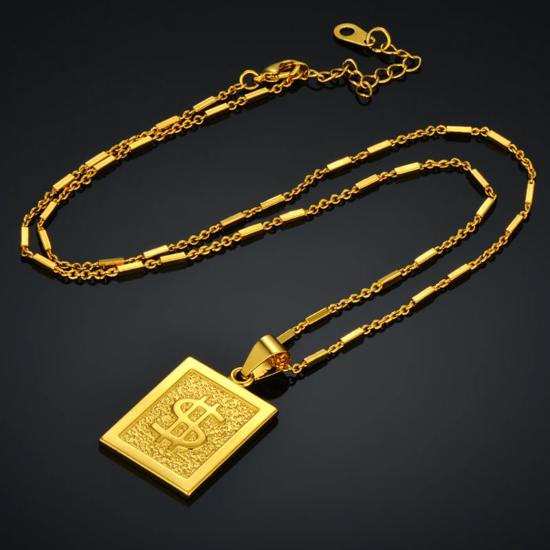 Fashion Dollar sign Pendant Necklace Gold Color Chain Geometric Bib Necklaces Charms For Women Jewelry
Fashion Dollar sign Pendant Necklace Gold Color Chain Geometric Bib Necklaces Charms For Women Jewelry