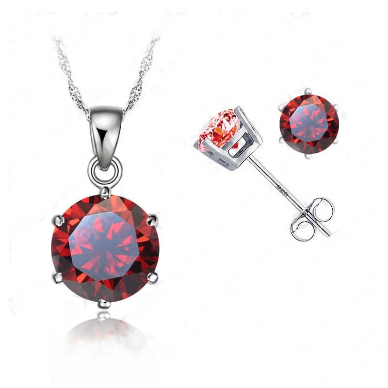 Trendy Multiple Color Big Cubic Zirconia 925 Sterling SIlver Round Crystal Jewelry Sets Claws Pendant Necklace Stud Earring Sets
Trendy Multiple Color Big Cubic Zirconia 925 Sterling SIlver Round Crystal Jewelry Sets Claws Pendant Necklace Stud Earring Sets