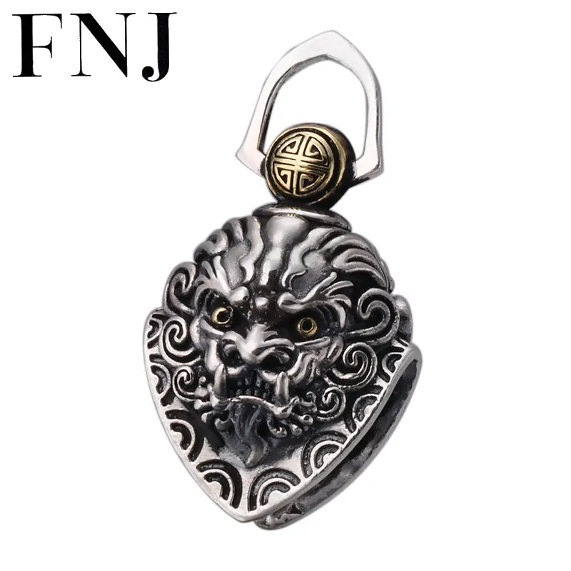 

FNJ 925 Silver Pixiu Pendant Fashion Lucky Animal Hang Original Pure S925 Thai Silver Pendants for Women Jewelry Making