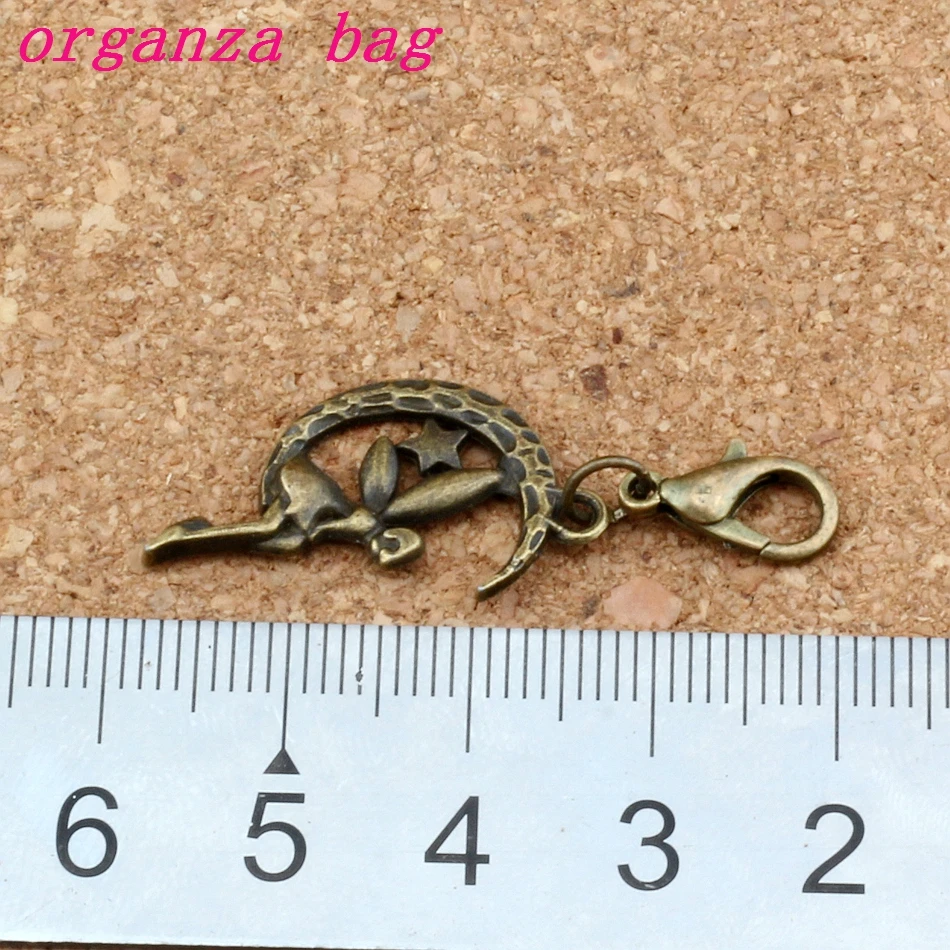 100Pcs Antique Bronze Fairy Angel Moon Star Charm Bead With Lobster Clasp Fit Bracelet Jewelry DIY 24x40mm A-292b
100Pcs Antique Bronze Fairy Angel Moon Star Charm Bead With Lobster Clasp Fit Bracelet Jewelry DIY 24x40mm A-292b
